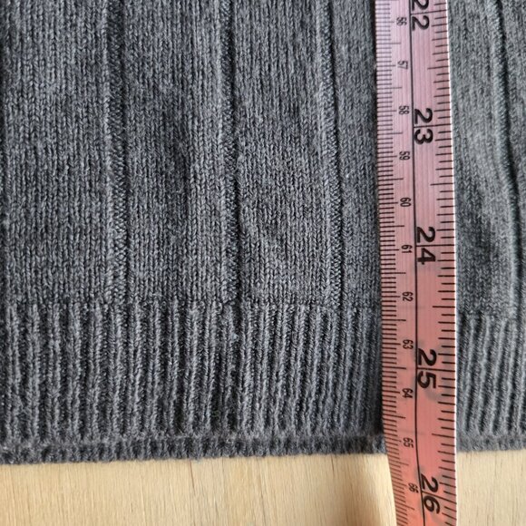 Modern Woman Grey Blouse Gray Mockneck Turtleneck Short Sleeve Office Chic 18/20 - Picture 11 of 12